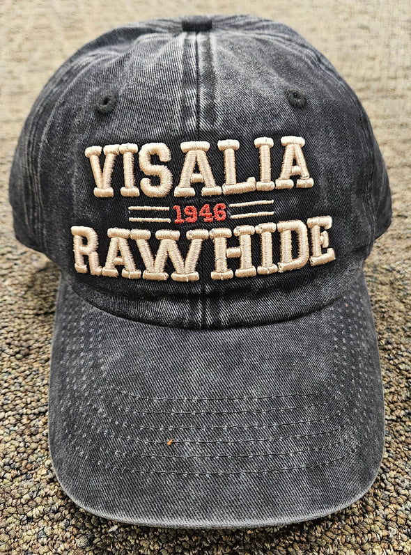 Rawhide Distressed Black Buckle Hat