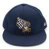 Outdoor Cap Swinging Teddy with Checkered Flag