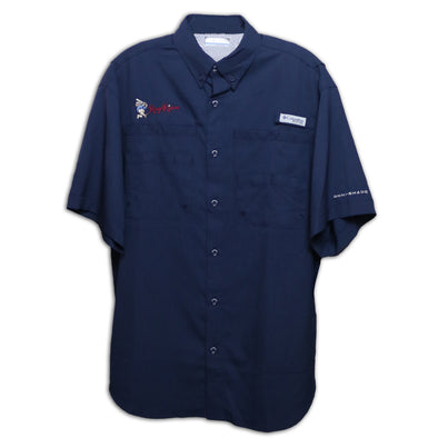 Columbia RoughRiders Navy Tamiami Short Sleeve Shirt