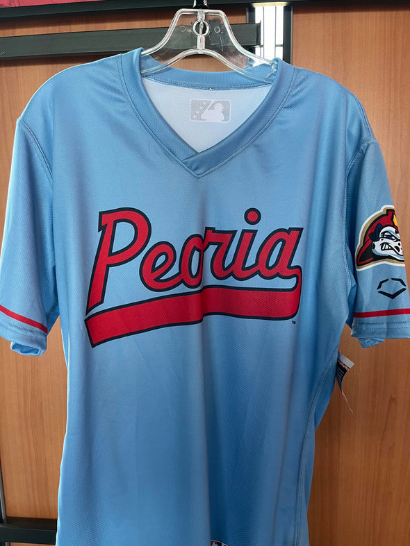 Adult Peoria Chiefs Replica Jersey - 2024 Throwback Baby Blue