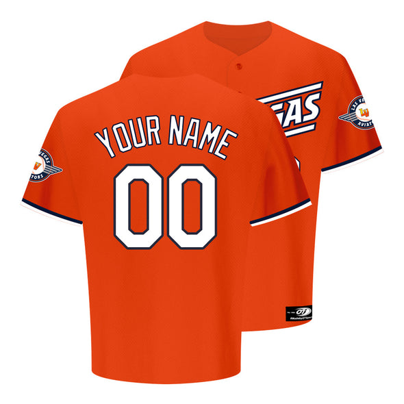 Kids' Las Vegas Aviators OT Sports Road Las Vegas Orange Replica Jersey