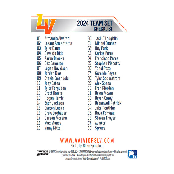 Choice SportsCards 2024 Team Baseball Card Set