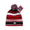 Barons Red/Black/White Knit Beanie