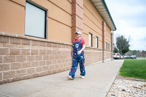 Jersey Shore BlueClaws FOCO Splatter Print Overalls