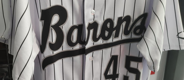 #45 Barons Authentic Cut Pinstripe Jersey