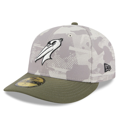 Myrtle Beach Pelicans New Era 2025 Armed Forces 59Fifty Cap