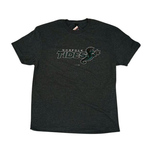 Norfolk Tides Gray Primary Logo T-Shirt