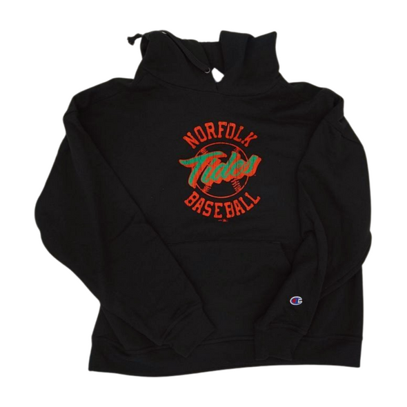 Norfolk Tides Ladies Champion Black Hoodie