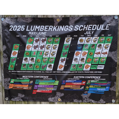 2025 Clinton LumberKings Banner Schedule - PREORDER -