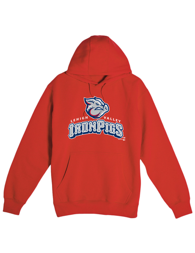 Lehigh Valley IronPigs Adult Primary Red Hoodie