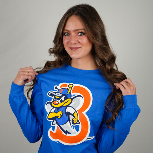 B-Mets Royal Long Sleeve Logo Tee