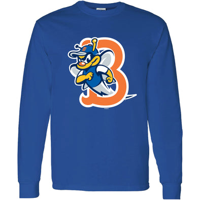 B-Mets Royal Long Sleeve Logo Tee