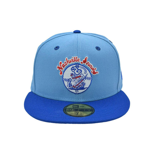 Nashville Sounds New Era 59FIFTY Sky Blue Royal Throwback Hat