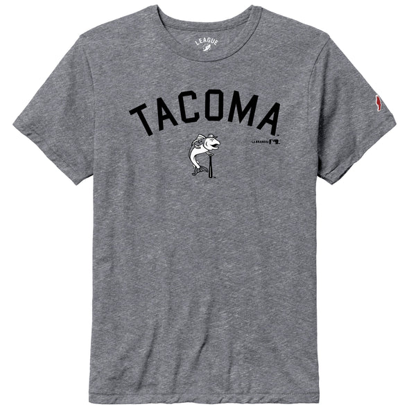 Tacoma Rainiers League Gray Triblend Tacoma Sam Tee