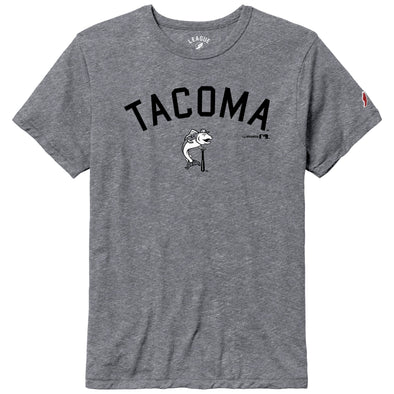 Tacoma Rainiers League Gray Triblend Tacoma Sam Tee