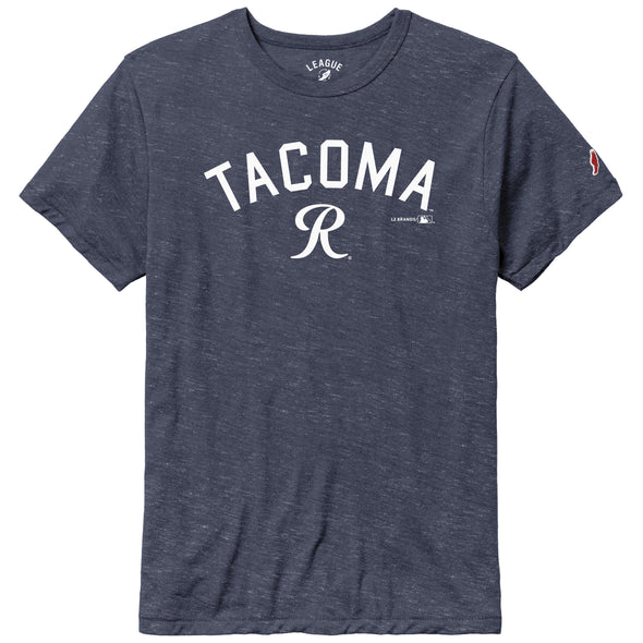 Tacoma Rainiers League Navy Triblend Tacoma R Tee