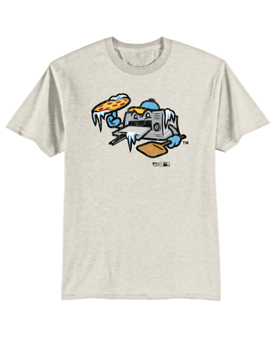 Frozen Pizzas Freedom Wear Distressed Pizza Oven Oatmeal Tee