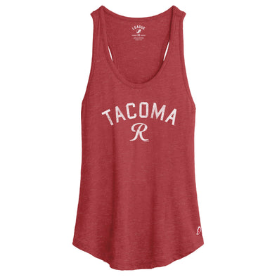 Tacoma Rainiers League Women's Red Tri-Blend Tank