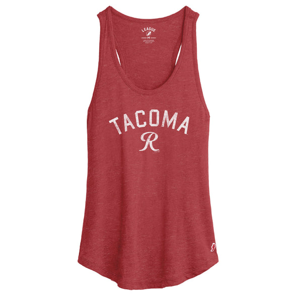Tacoma Rainiers League Women's Red Tri-Blend Tank