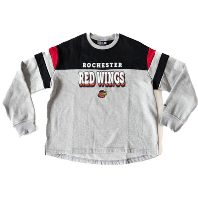 Rochester Red Wings Womens Colorblock Crewneck Sweatshirt