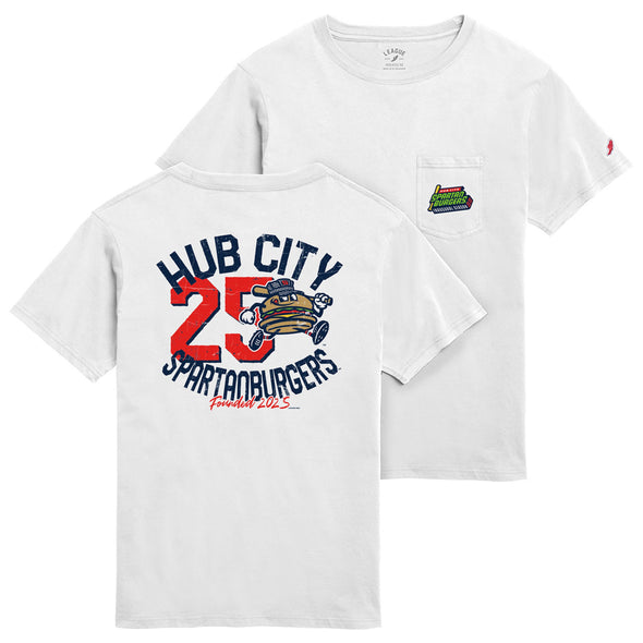 White Inaugural Season League Pocket Tee
