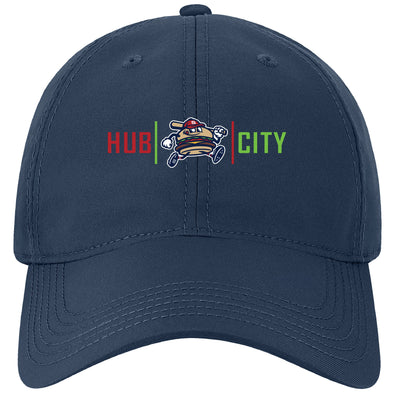 L2 Navy Cool Fit Adj Green & Red Logo Hat