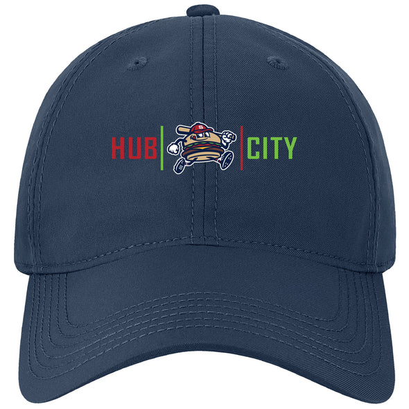 L2 Navy Cool Fit Adj Green & Red Logo Hat