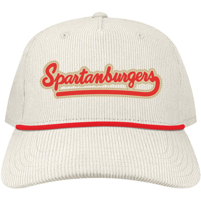 L2 White Corduroy Roadie Trucker Hat