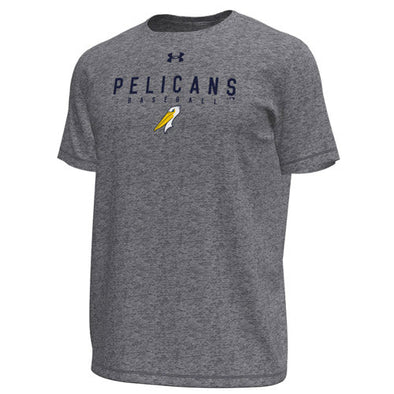 Myrtle Beach Pelicans Under Armour Carbon Heather Script Tech Tee