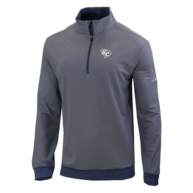 Adult Navy Pinstripe HC Columbia Quarter Zip