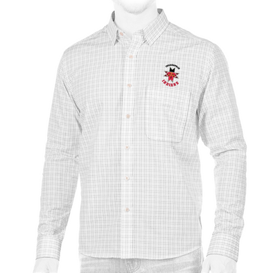 Indianapolis Indians Adult White/Grey Origin Longsleeve Dress Shirt