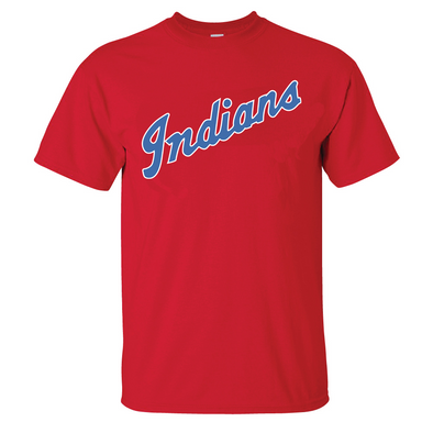 Indianapolis Indians Adult 1970's/80's Red Wordmark Tee