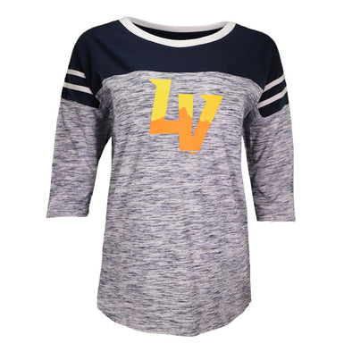 Women's Las Vegas Aviators New Era LV White/Navy 3/4 Sleeve T-Shirt