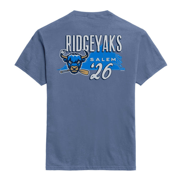 Salem RidgeYaks The Farm Yak State Logo SS Tee
