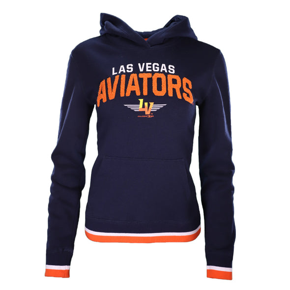 Women's Las Vegas Aviators New Era Winged LV Chenille Navy Hoodie