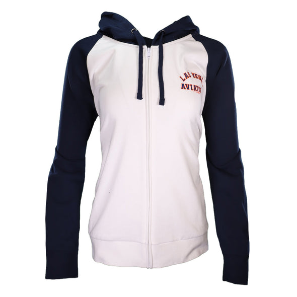 Women's Las Vegas Aviators New Era Las Vegas Aviators White/Navy Full Zip Hoodie