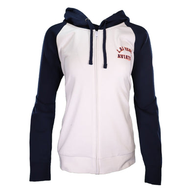 Women's Las Vegas Aviators New Era Las Vegas Aviators White/Navy Full Zip Hoodie