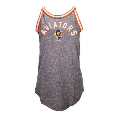 Women's Las Vegas Aviators New Era Aviators Arched Gray Tri-Blend Jersey Tank