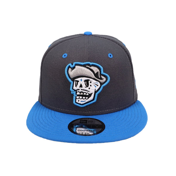 Reyes de Plata New Era Skull Graphite/Blue 9FIFTY Snapback Hat