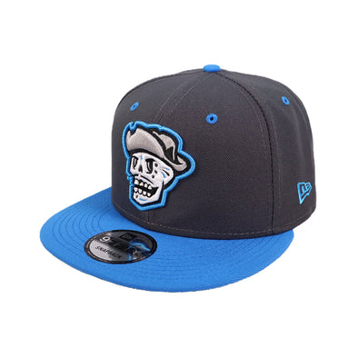 Reyes de Plata New Era Skull Graphite/Blue 9FIFTY Snapback Hat