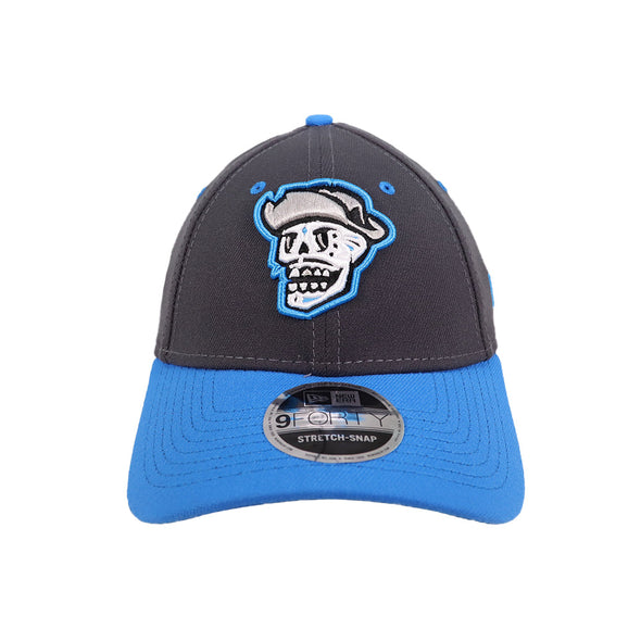Reyes de Plata New Era Skull Graphite/Blue 9FORTY Stretch-Snapback Hat
