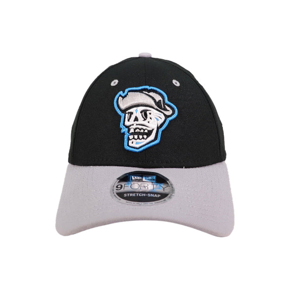 Reyes de Plata New Era Skull Black/Gray 9FORTY Stretch-Snapback Hat