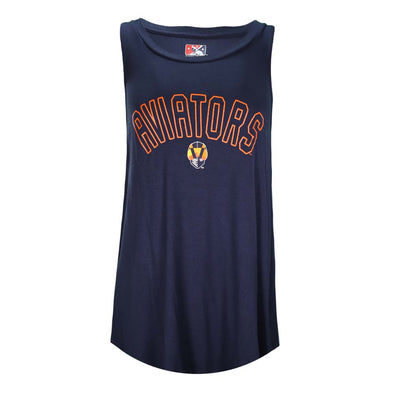 Women's Las Vegas Aviators New Era Aviators Outline Navy Spandex Muscle Tank