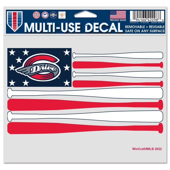 Greenville Drive Wincraft Multi Use Decal with Flag Design