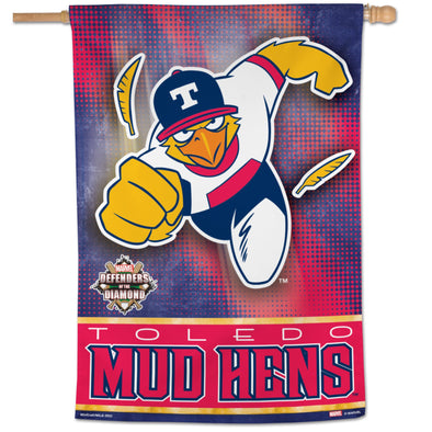 Toledo Mud Hens Marvel's Defenders of the Diamond Vertical Flag