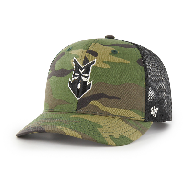 Indianapolis Indians '47 Adult Camo/Black Adjustable Trucker Cap