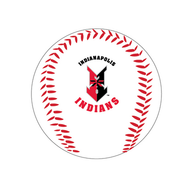 Indianapolis Indians White Indians Logo Ball