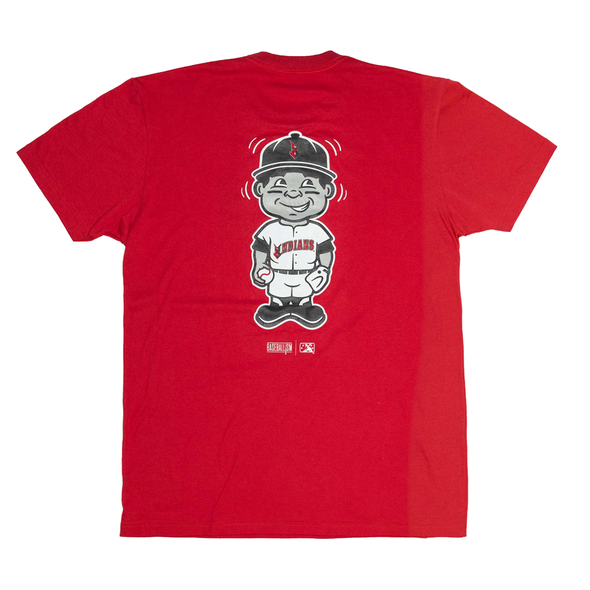 Indianapolis Indians Adult Baseballism Red Bobblehead Night Tee