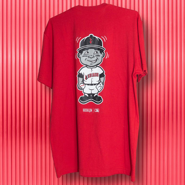 Indianapolis Indians Adult Baseballism Red Bobblehead Night Tee