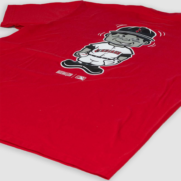 Indianapolis Indians Adult Baseballism Red Bobblehead Night Tee